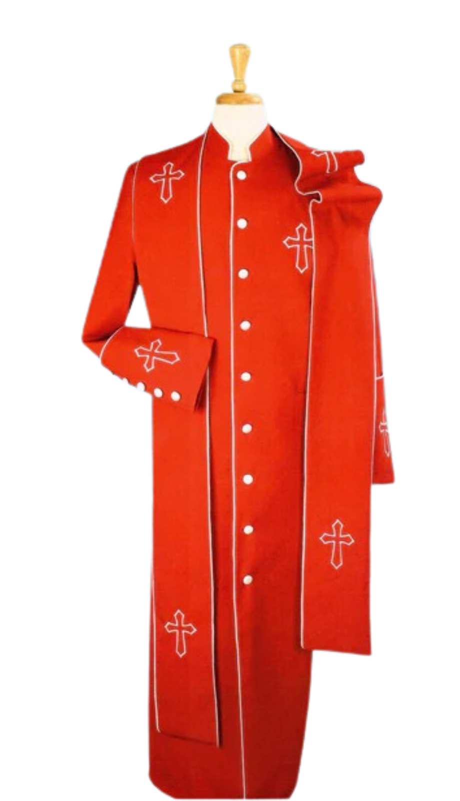 Sapphire Collection Mens Church Robe 3-REDWHT
