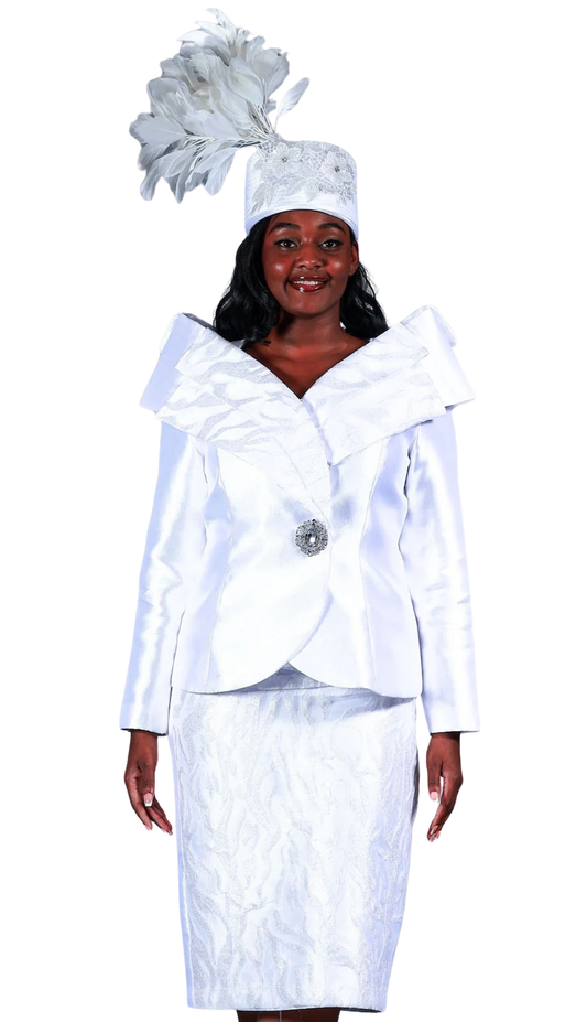 Giovanna 1211-WHT Church Suit