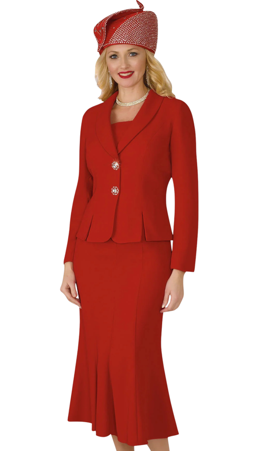 Lily And Taylor 2834-RED-QS Womens Suit