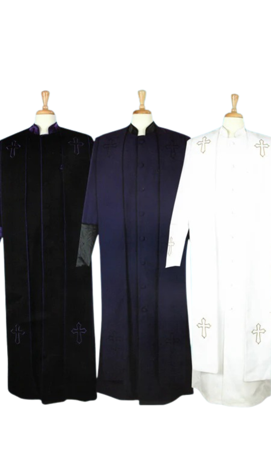 Sapphire Collection Mens Church Robe 2-BLK