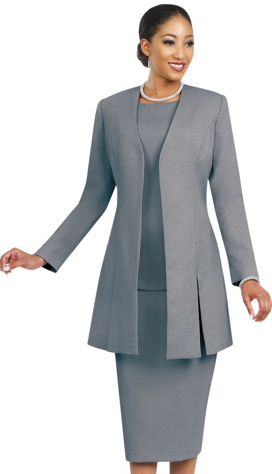 Ben Marc 2296-SIL-CO Church Suit