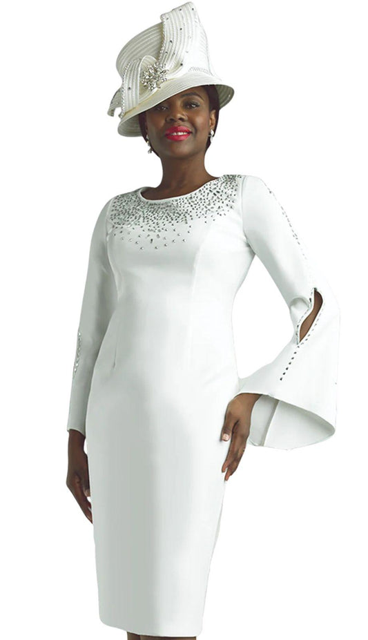 Lily And Taylor 3889-WHT-QS Church Dress