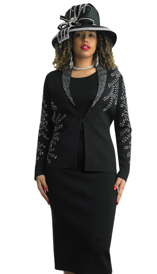 Lily And Taylor 622-QS Knit Church Suit