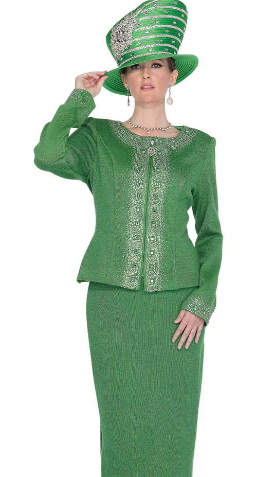 Champagne Italy 5953-GRN Church Hat