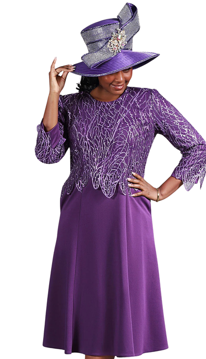 Giovanna D1681-PUR Church Dress