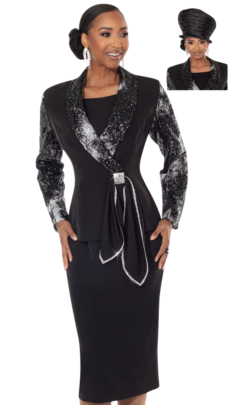 Donna Vinci 12213-H Church Suit with Hat