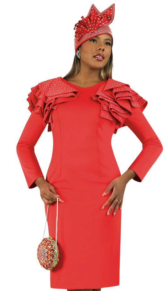 Lily And Taylor 4900-RED-QS Church Dress