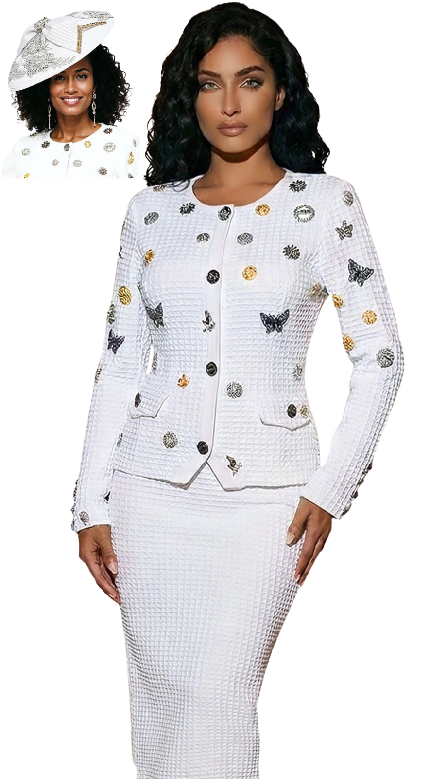 Donna Vinci 13459-PWH Church Suit