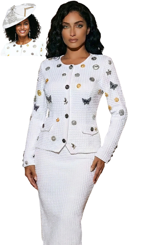 Donna Vinci 13459-PWH Church Suit