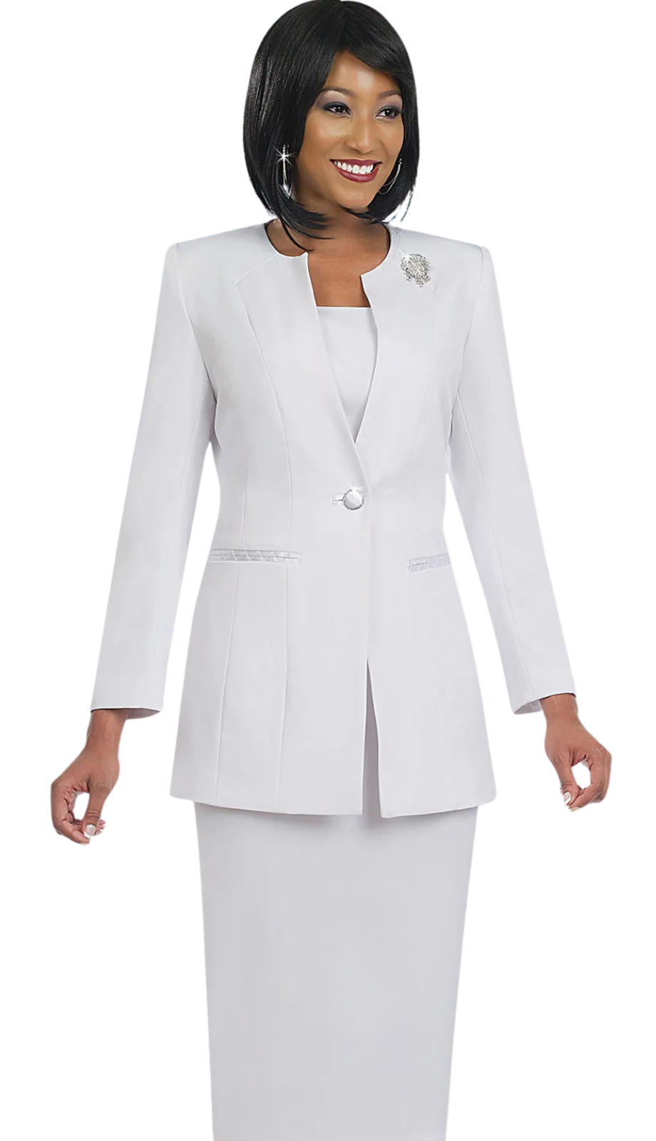 Ben Marc 78099-WHT-QS Suit