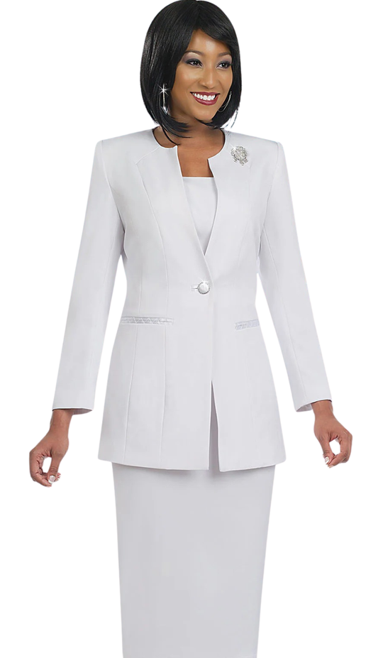 Ben Marc 78099-WHT-QS Suit