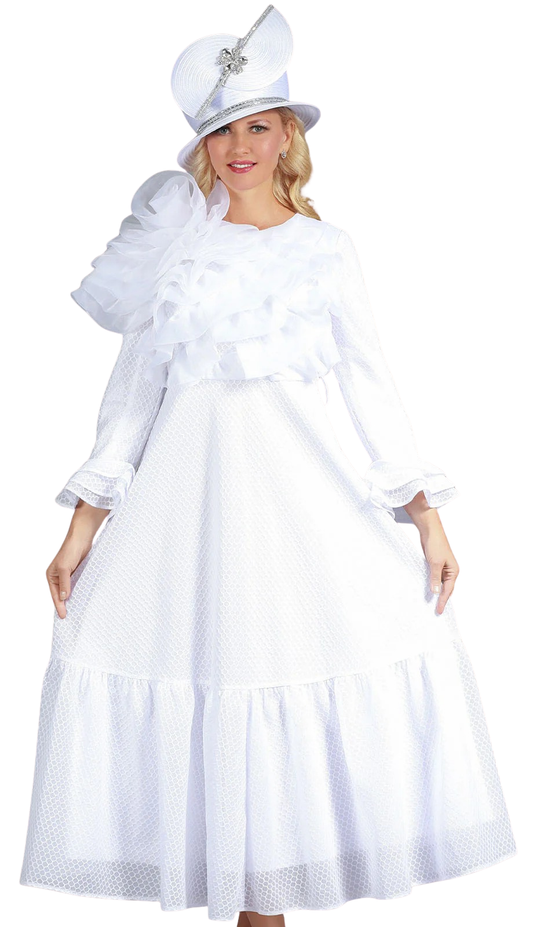 Giovanna D1674-WHT Church Dress