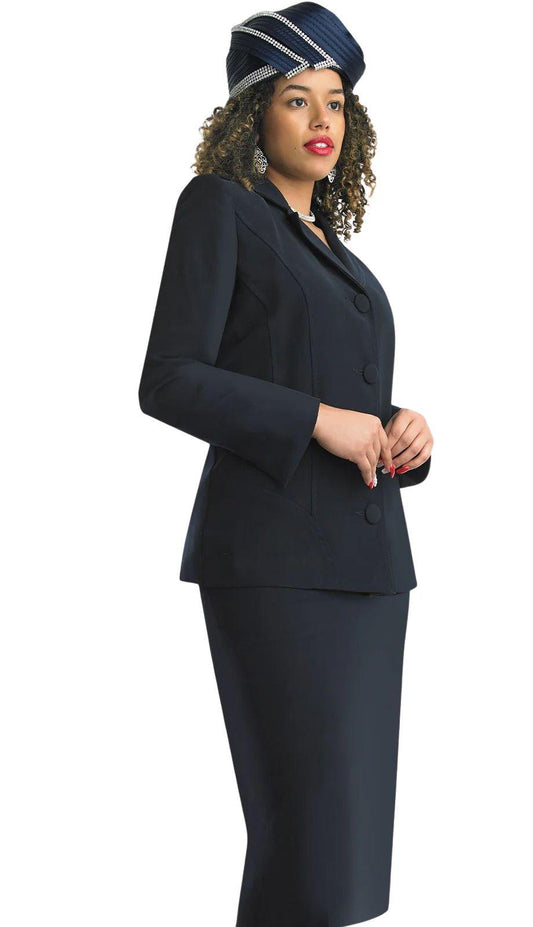 Lily And Taylor 3049-NVY-QS Church Suit