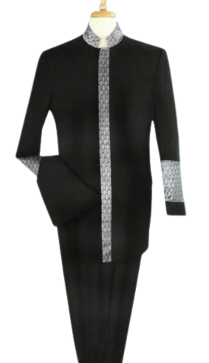Sapphire Collection Mens Church-1-BLK Pastor Suit