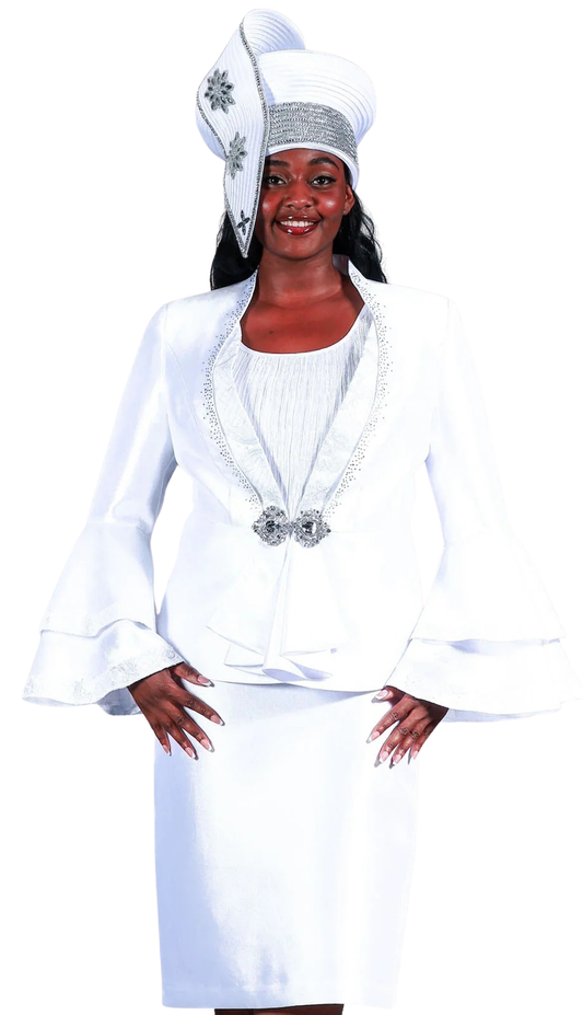 Giovanna 1212-WHT Church Suit