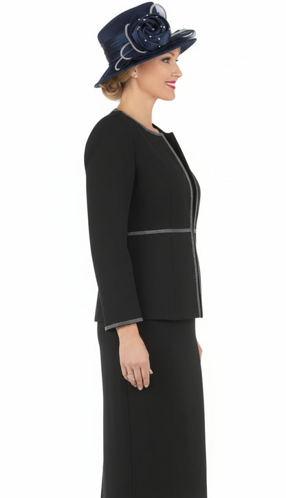 Giovanna 0652-BLK Church Suit