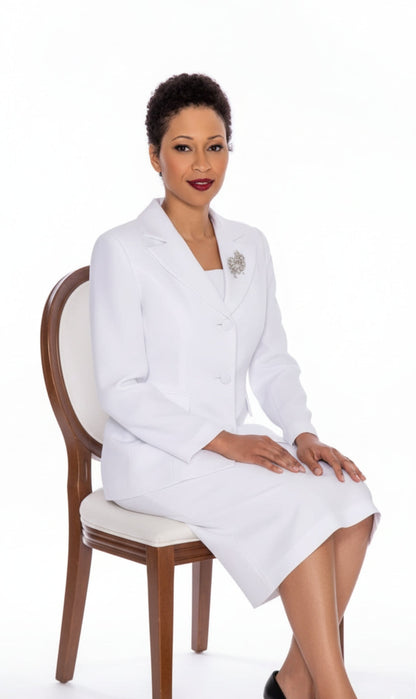 Giovanna 0655-WHT Church Suit
