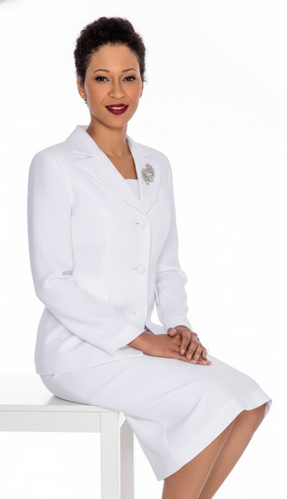 Giovanna 0655-WHT Church Suit