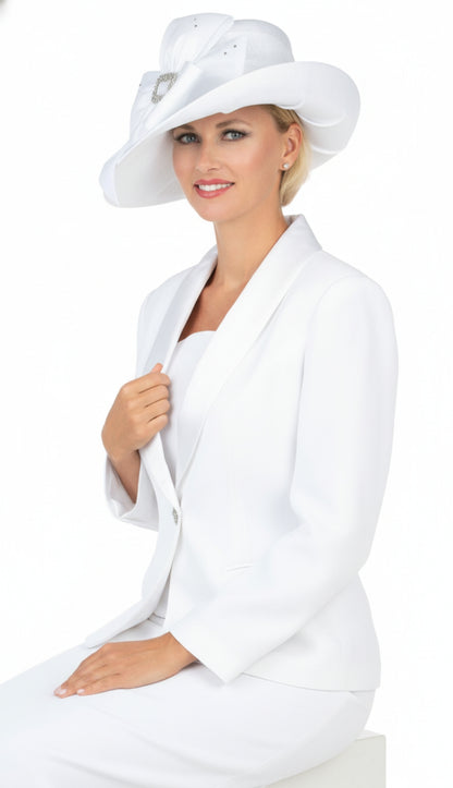 Giovanna 0826B-WHT-CO Church Suit