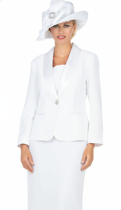 Giovanna 0826B-WHT-CO Church Suit