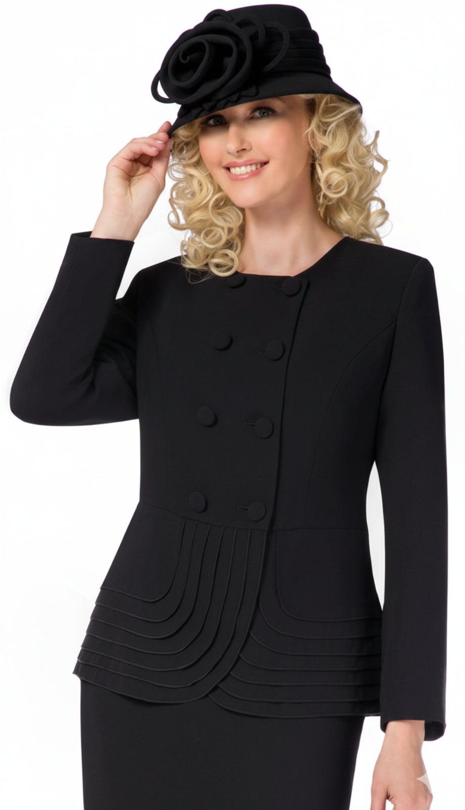 Giovanna 0902-BLK Church Suit