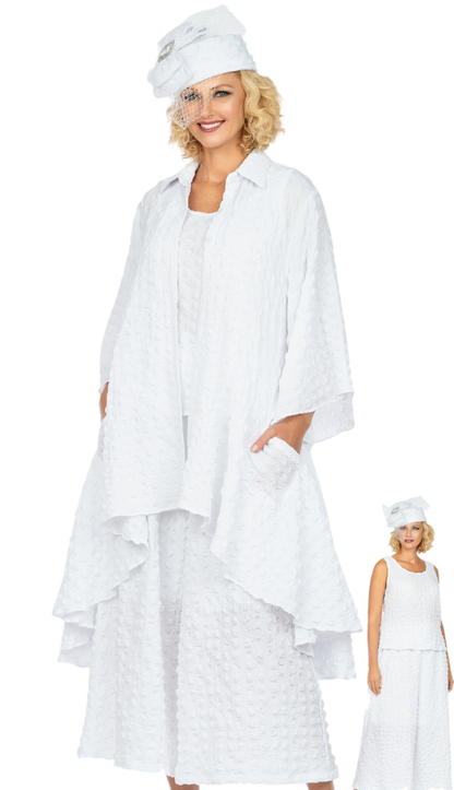 Giovanna 0948-WHT-H Church Suit-Hat