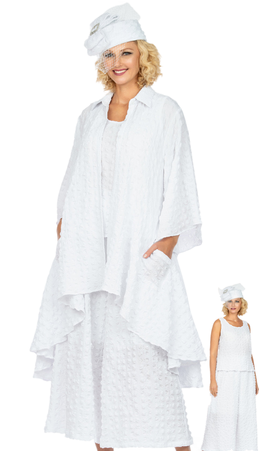 Giovanna 0948-WHT-H Church Suit-Hat