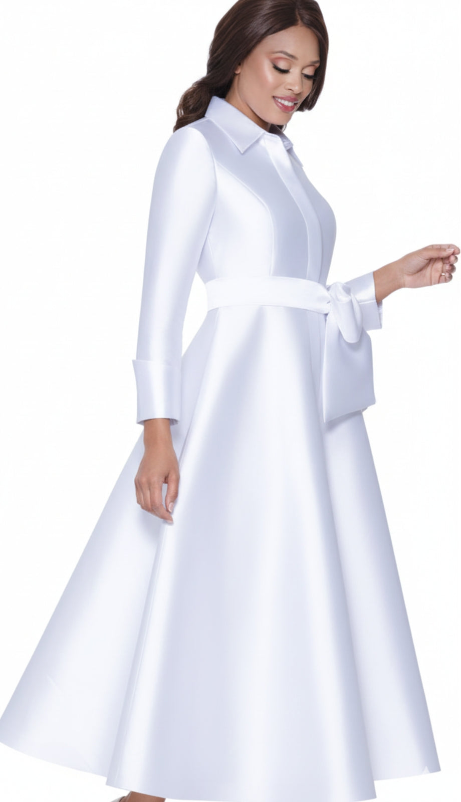 Nubiano 100311-WHT-QS Church Dress