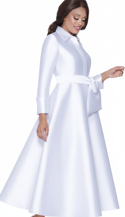 Nubiano 100311-WHT-QS Church Dress