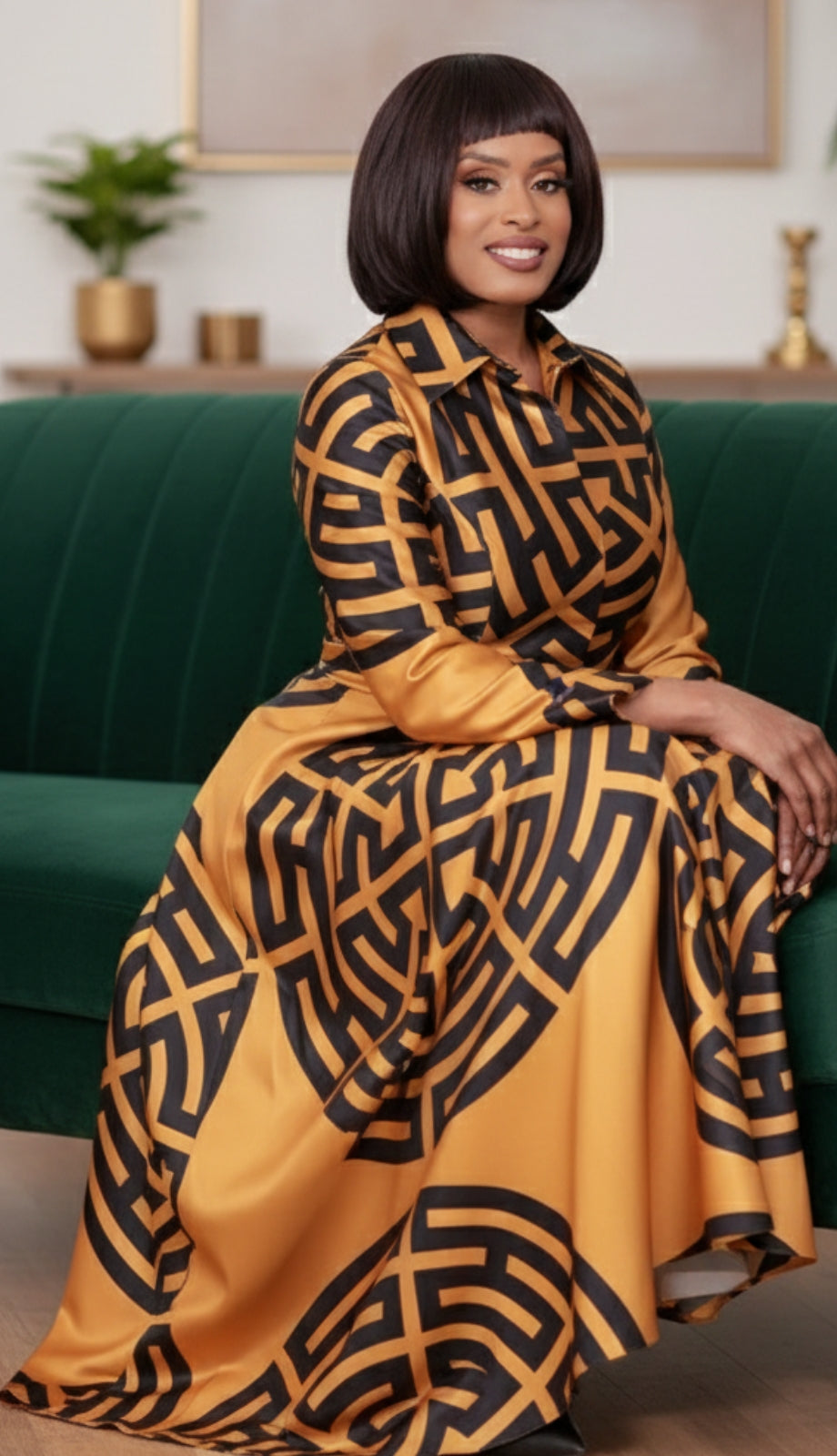 gold church dress Terramina Church Dress 7067C-Gold