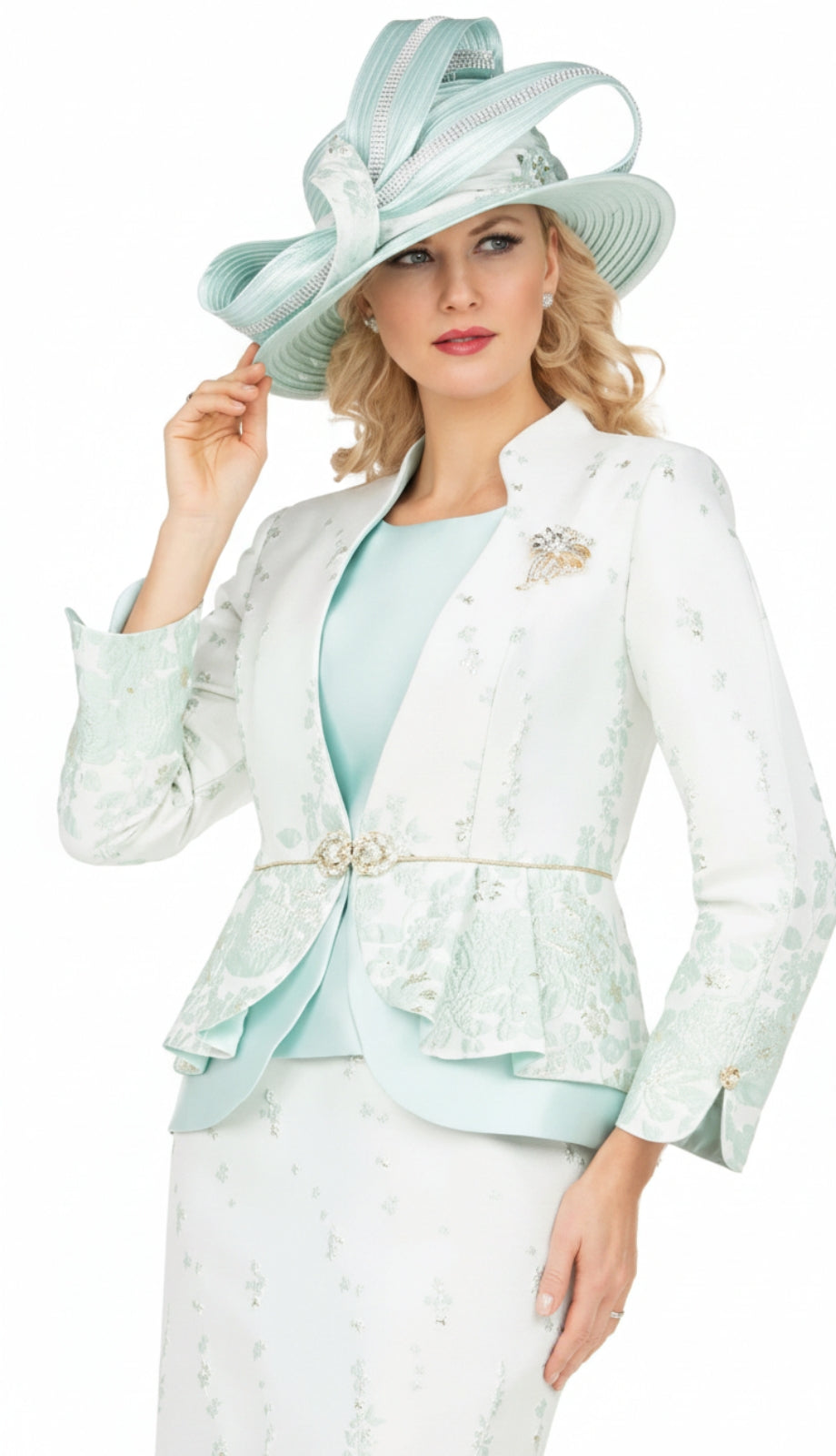 Giovanna 1154-MNT-H Church Hat