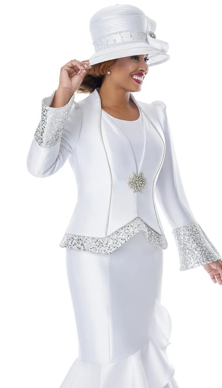 GMI 401903-WHT-QS Church Suit