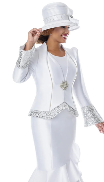 GMI 401903-WHT-QS Church Suit