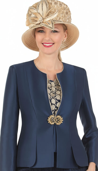 Giovanna 1202-NVY Church Suit
