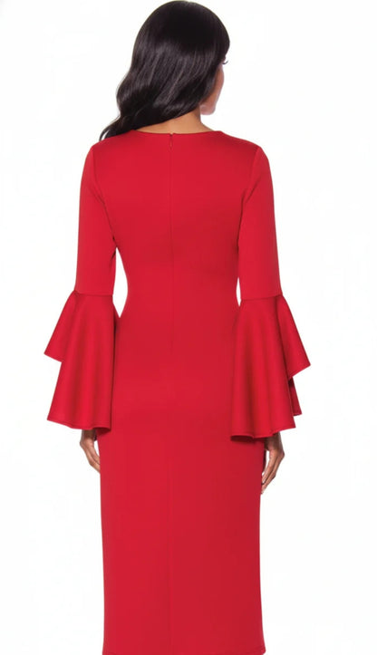 Nubiano 12081-RED-QS Church Dress