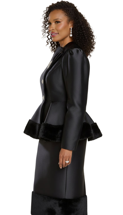 Donna Vinci 12136-BLK-QS Womens Suit