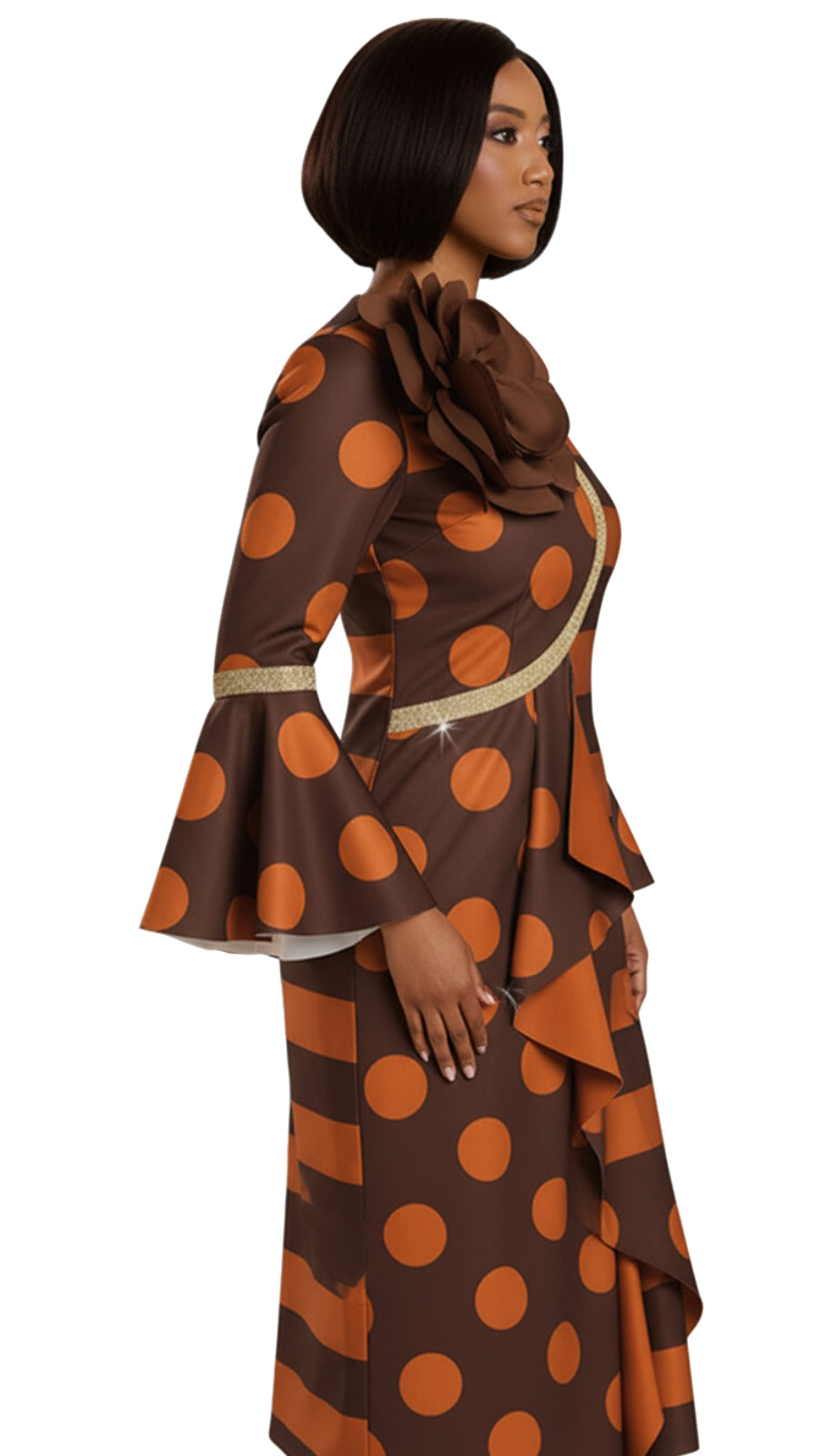Donna Vinci 12147-BWO-IH Church Dress