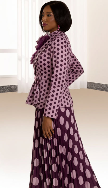 Donna Vinci 12148-BWO-QS Church Suit