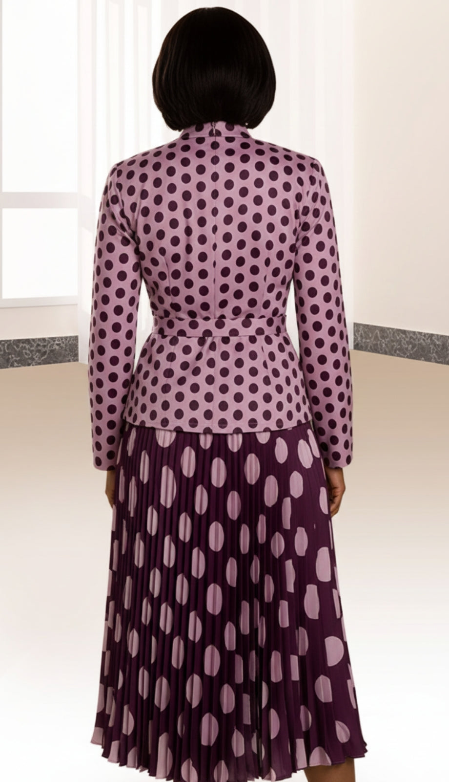 Donna Vinci 12148-BWO-QS Church Suit