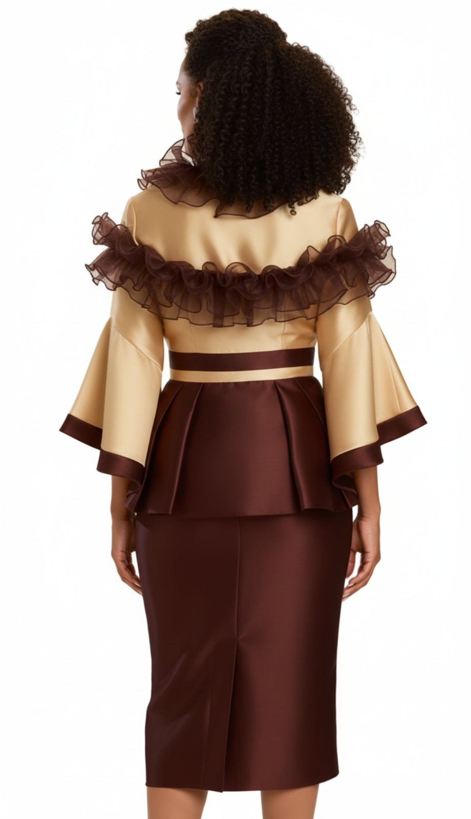 Donna Vinci 12165-GLD-QS Church Suit