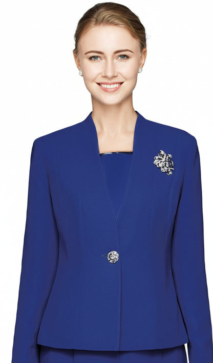 Nina Massini 1218S-RYL Church Suit