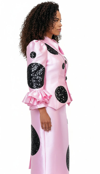 Donna Vinci 12205-PNK Church Suit