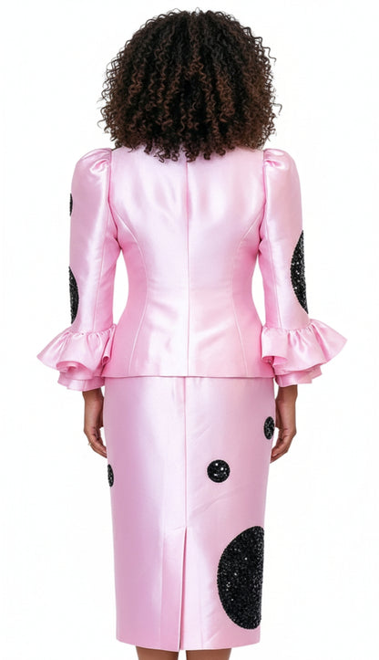 Donna Vinci 12205-PNK Church Suit