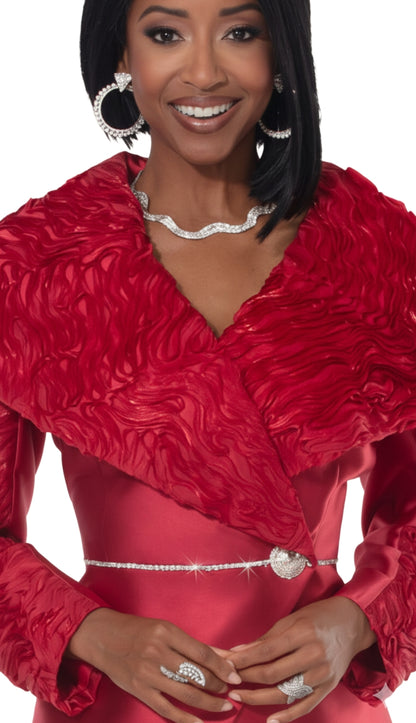 Donna Vinci 12230-RED-IH Church Suit