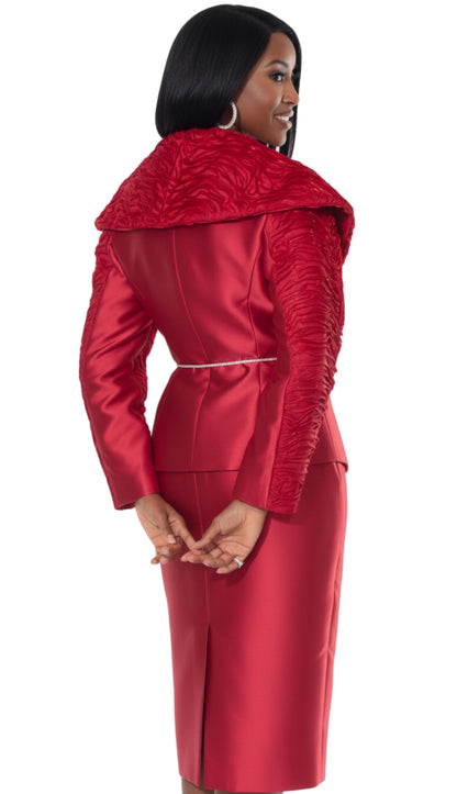 Donna Vinci 12230-RED-IH Church Suit