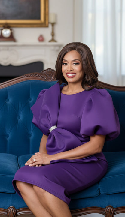 Nubiano 12351-PUR Church Dress