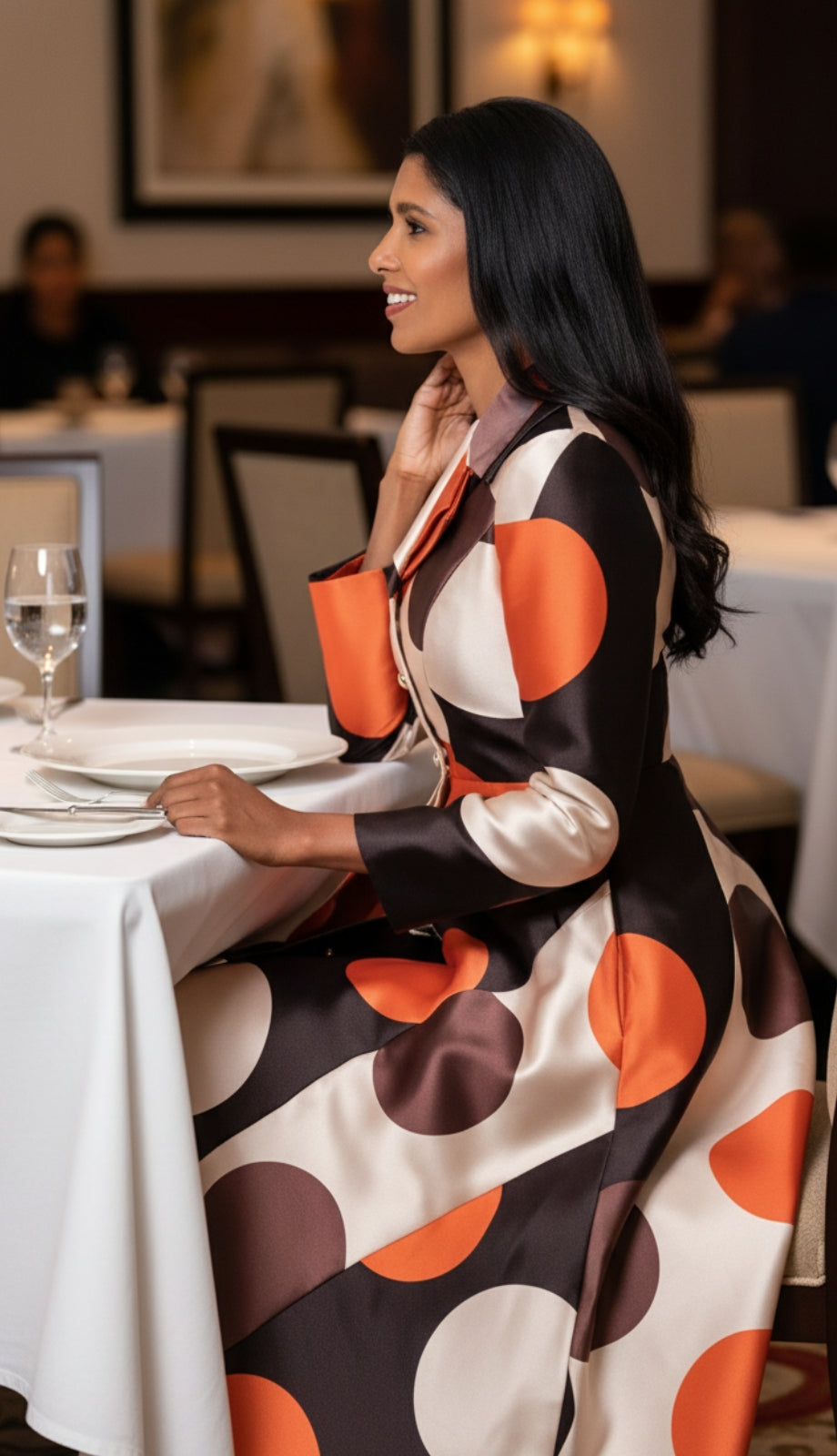 Nubiano 1291-BRN-IH Church Dress