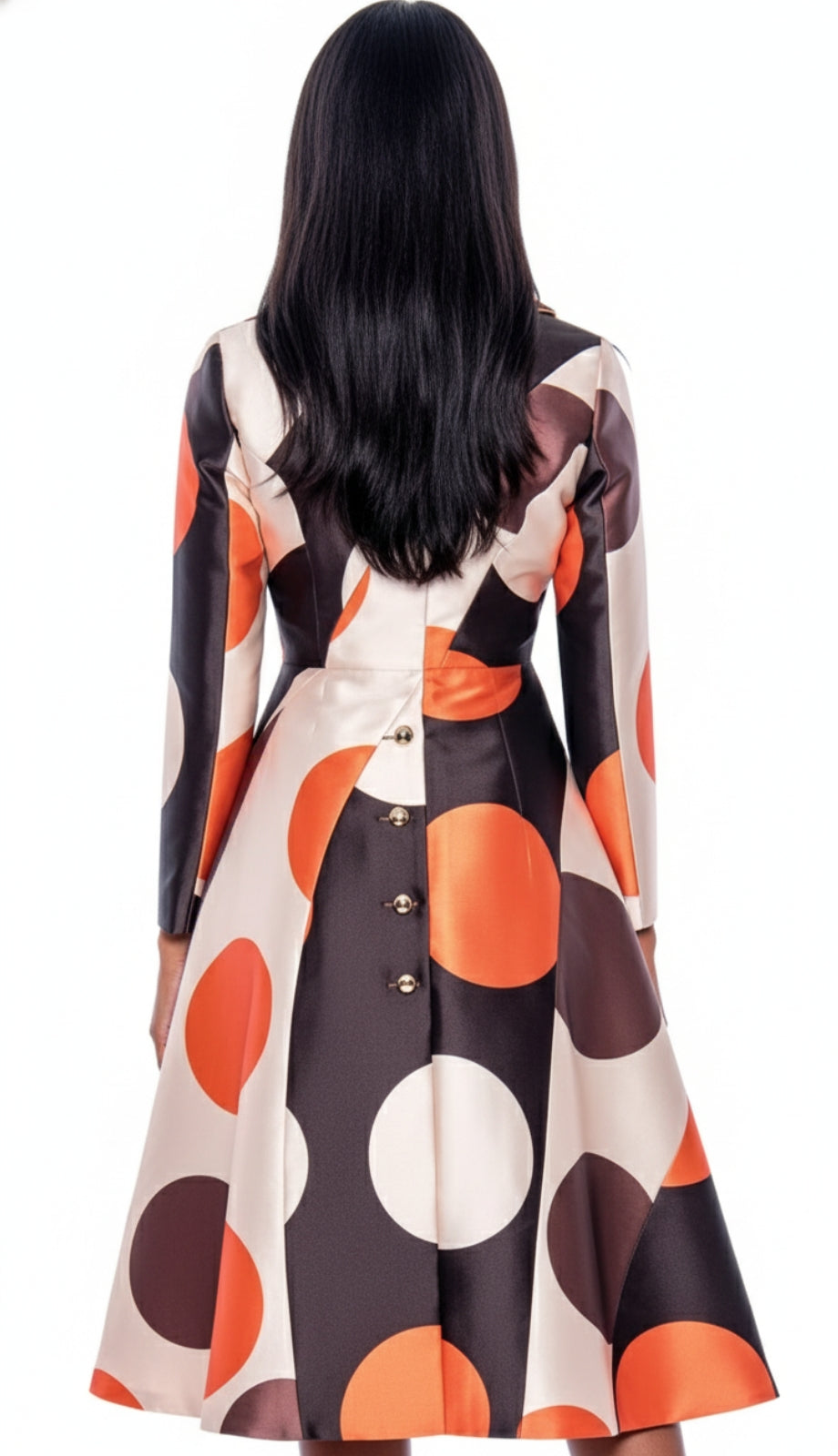 Nubiano 1291-BRN-IH Church Dress