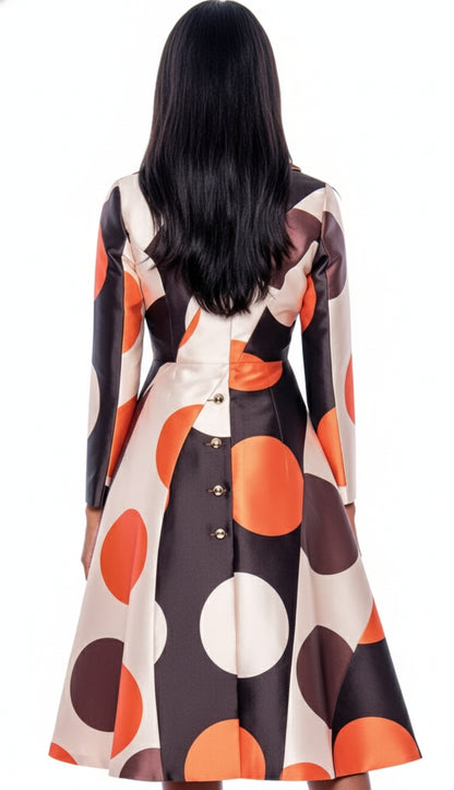 Nubiano 1291-BRN-IH Church Dress