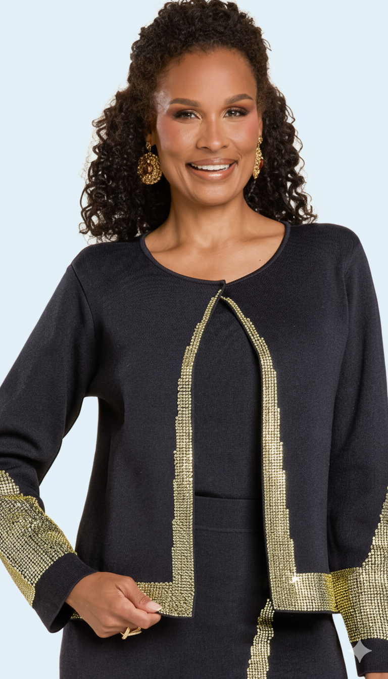 Donna Vinci 13435-BWG Church Suit